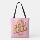 Komisches Retrodesign bleibe Tasche (Rückseite)