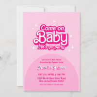 Komm auf Baby Lass uns Party pink Baby Dusche gehe