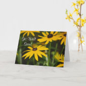 Komm bald! Blume Karte (Gelbe Blume)