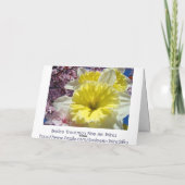 Komm bald! Karten Hellgelbe Blume (Rückseite)