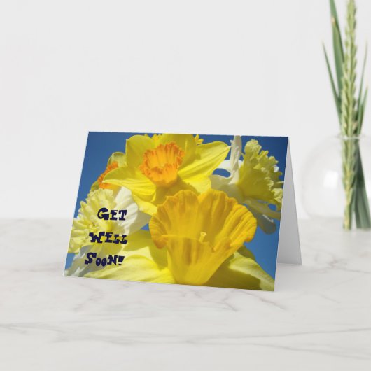Komm bald! Karten Hellgelbe Blume (Vorderseite)
