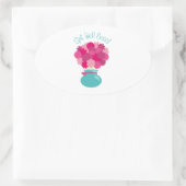 Komm bald! ovaler aufkleber (Tasche)