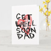 Komm bald wieder gut Papa Karte (Gelbe Blume)