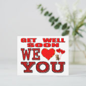 Komm bald wieder gut, wir Liebe dich Postkarte (Stehend Vorderseite)