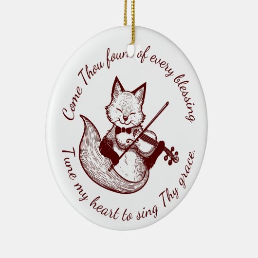 Komm, du Fount ~ Kuh-Fox Keramik Ornament (Rechts)