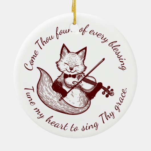 Komm, du Fount ~ Kuh-Fox Keramik Ornament (Hinten)
