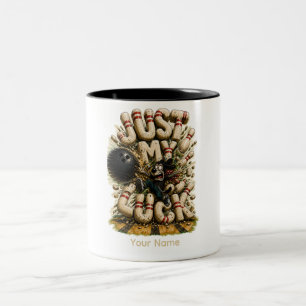 Komm einfach damit klar Personalisiertes lustiges Zweifarbige Tasse
