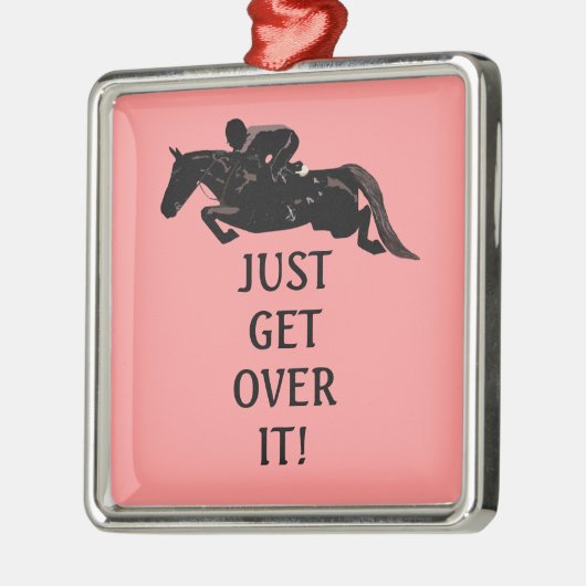 Komm einfach über das Pferd springen Ornament Aus Metall (Links)