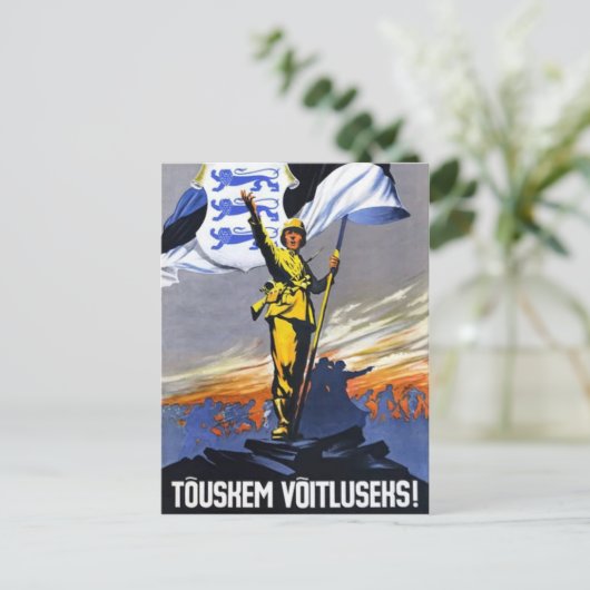 Komm, Estland! Postkarte (Stehend Vorderseite)