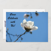 Komm feiern mit uns! Einladungen Blau weiß (Vorne/Hinten)