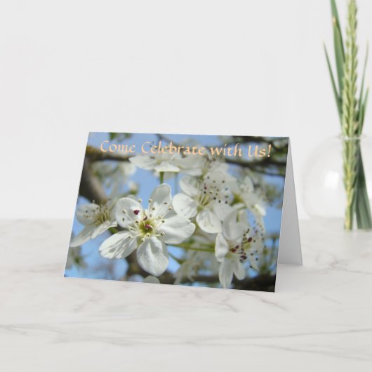 Komm feiern mit uns! Rett-Datum der Verheiratung Ankündigung (Vorderseite)