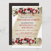 Komm feiern mit uns unseren glücklichen Geburtstag Einladung (Vorne/Hinten)