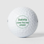 Komm, finde mich, bitte golfball (Vorderseite)