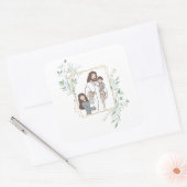 Komm, folge mir - Jesus mit Kindern Quadratischer Aufkleber (Umschlag)