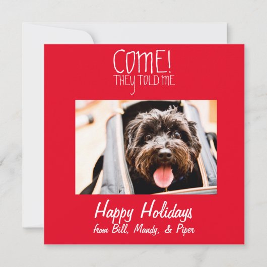 KOMM! Foto-Urlaubskarte Feiertagskarte (Vorderseite)