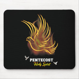 Komm Heiliger Geist Taube Kreuz Christlich Jesus P Mousepad