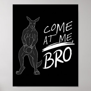 Komm her, Bruder Lustiger Kangaroo-Boxer-Boxgesche Poster