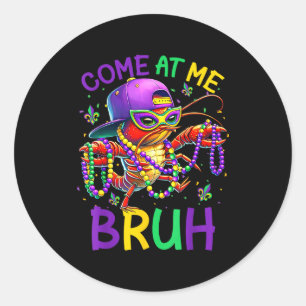 Komm her, Bruder, Mardi Gras Crawfish-Jungs Kinder Runder Aufkleber