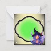 Komm herein für einen Zauber _ Halloween Mitteilungskarte (Rückseite)