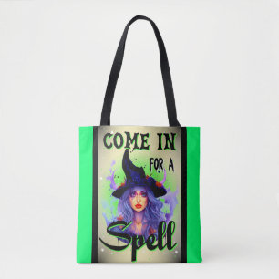 Komm herein für einen Zauber _ Halloween Tasche
