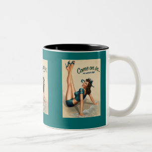 Komm herein Navy Pin-Up Tasse