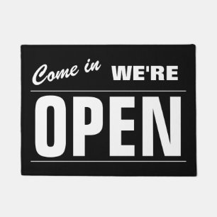 Komm herein Wir sind Open-door-Matte zum Eröffnun Fußmatte
