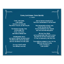 Komm, Herr Jesus Gedicht