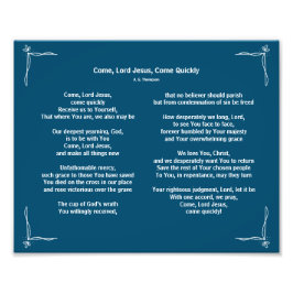 Komm, Herr Jesus Gedicht Fotodruck