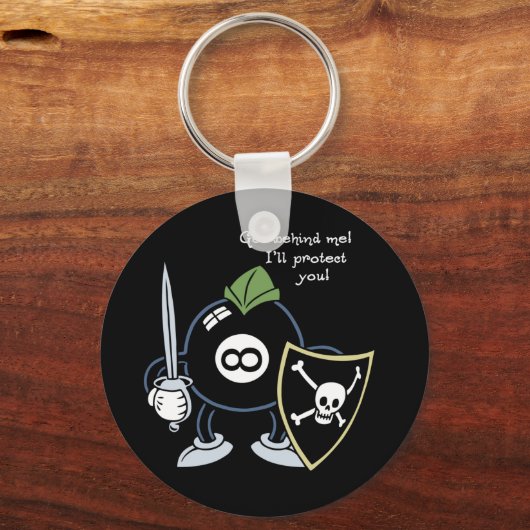 Komm hinter den 8-Ball! Schlüsselanhänger (Vorderseite)