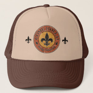 Komm, Holla! Fleur-de-lis-Circle-Logo Truckerkappe