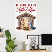 Komm ihn anbeten Poster (Heimbüro)