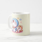 Komm Komm Katze und Doraemon Kaffeetasse (Vorderseite Links)