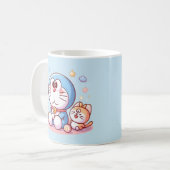 Komm Komm Katze und Doraemon Kaffeetasse (Vorderseite Links)