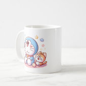 Komm Komm Katze Und Doraemon Kaffeetasse (Vorderseite Links)