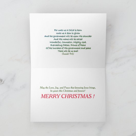 Komm, Lass uns Adore Ihm Baby Jesus Weihnachten (Innenseite)