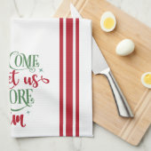 Komm, Lass uns Adore Ihm Geschirrtuch (Viertel Falte)