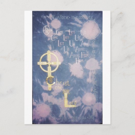 Komm, Lass uns Adore Ihm Postkarte (Vorderseite)