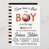 Komm, mach einen Ball! Baby Boy Baseball Baby Dusc Einladung (Vorne/Hinten)