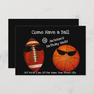 Komm, mach einen Ball, Sport zum Geburtstag Einladung