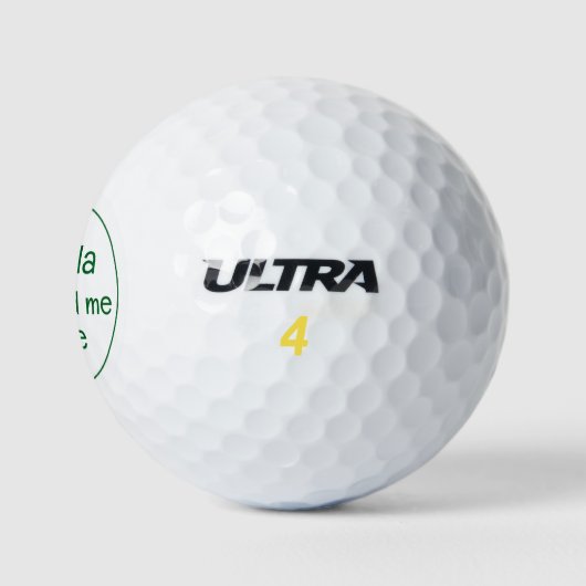 Komm mich bitte finden golfball (Logo)