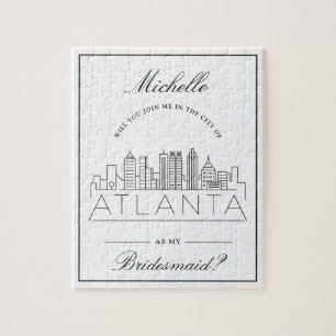 Komm mir in Atlanta bei!   Bridesmaid Request Jigs Puzzle