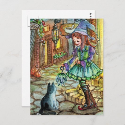 Komm mit mir Kitty Postkarte (Vorne/Hinten)