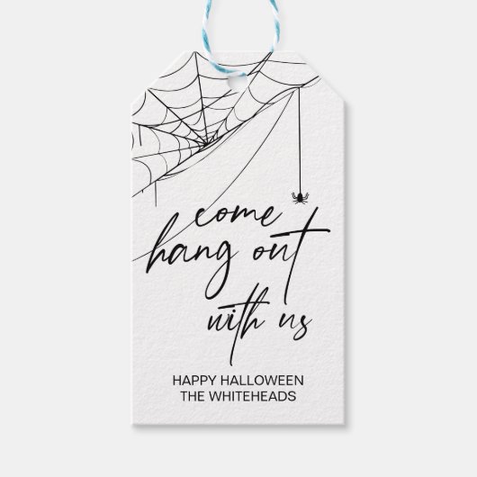 Komm mit uns Halloween-Party Geschenkanhänger (Vorderseite)