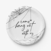 Komm mit uns Halloween-Party Pappteller (Vorderseite)