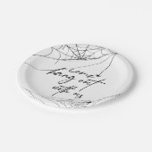 Komm mit uns Halloween-Party Pappteller (Schrägansicht)