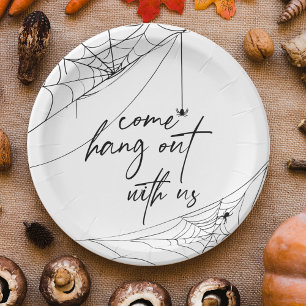 Komm mit uns Halloween-Party Pappteller