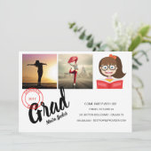 Komm mit uns ins Party! Einladung (Stehend Vorderseite)