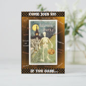 Komm mit uns! Skeletton Halloween-Party Einladung (Stehend Vorderseite)