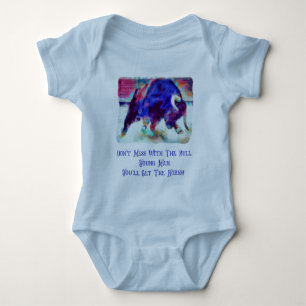 Komm Nicht Mit Dem Bull Baby Boy Blue Einteiler