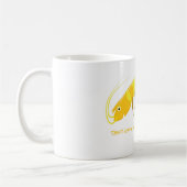 "Komm nicht mit dem rohen Garnelen!" Kaffeetasse (Links)